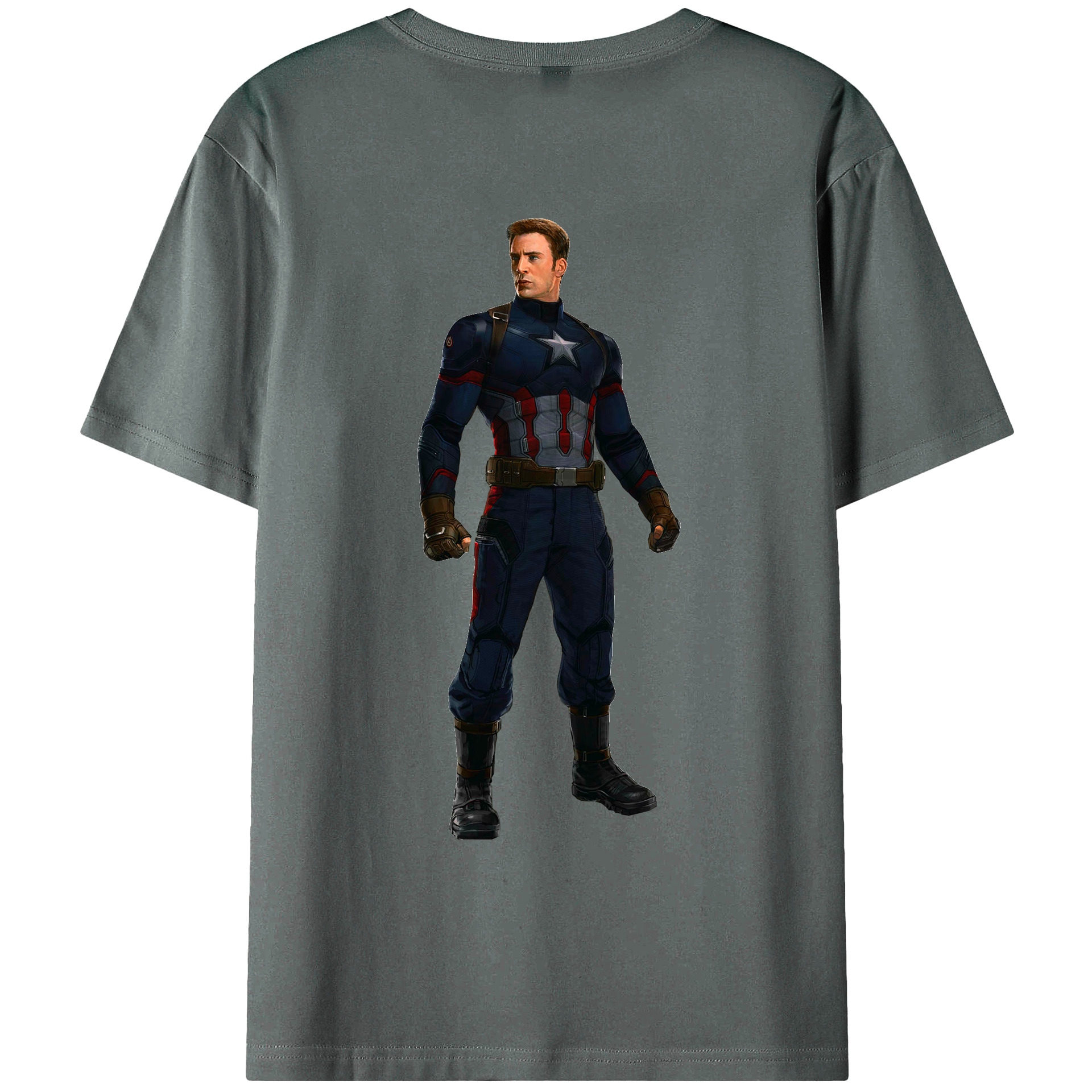 （画像用） アベンジャーズ The Avengers 綿100％ メンズ半袖Tシャツ（バックプリント） 通気性
